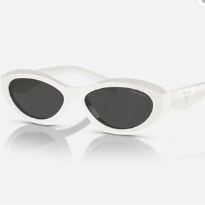 Prada PR 26ZS White Cat-Eye Sunglasses